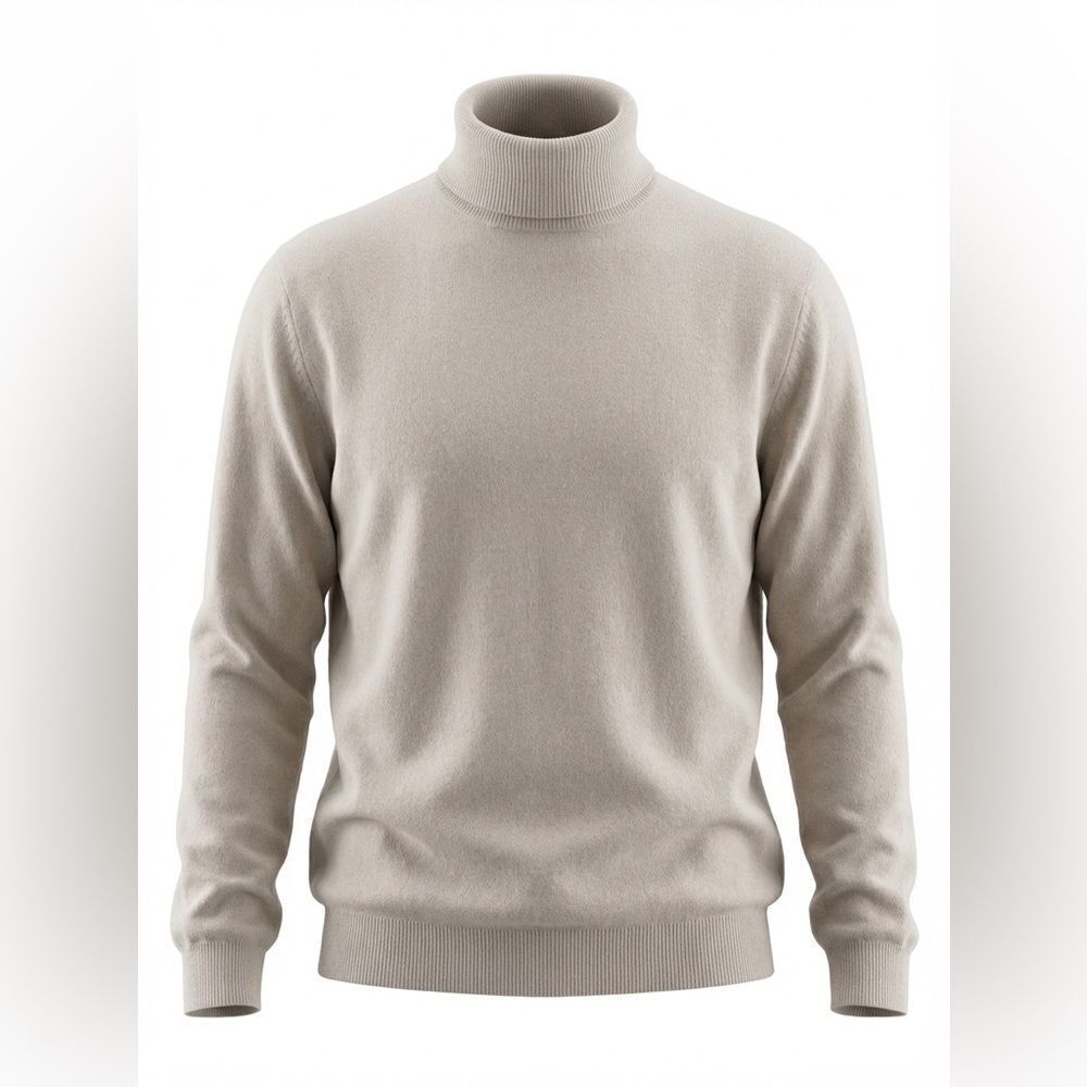 Lord & Taylor women’s Cream Cashmere Turtleneck Sweater size XL